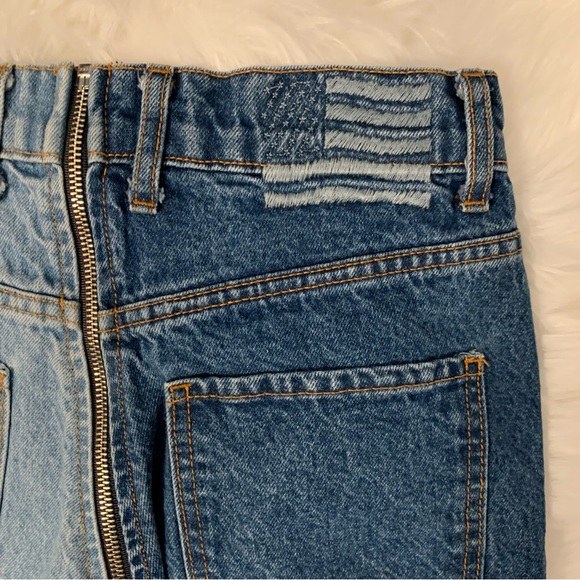 REVICE Ying Yang Two-Tone Zipper Wrapped Crop Jeans 28w - Picture 10 of 16